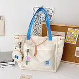 Teenage Messenger Bag Large-Capacity Waterproof Retro Shoulder Bag