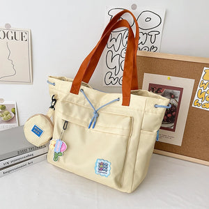 Teenage Messenger Bag Large-Capacity Waterproof Retro Shoulder Bag