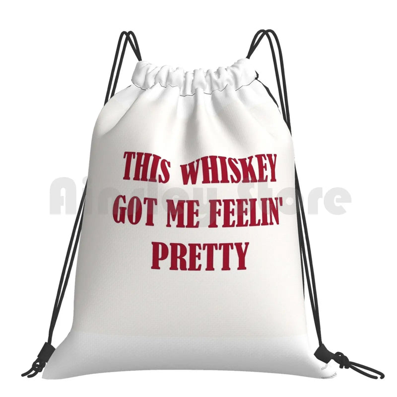 Higher Lyrics Drawstring Backpack Gym Bag Unisex