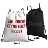 Higher Lyrics Drawstring Backpack Gym Bag Unisex