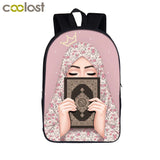 Hijab Face Muslim Islamic Gril Crown Backpack Women Travel Bag