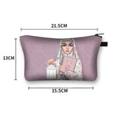 Hijab Muslim Girl Makeup Bag Organizer