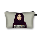 Hijab Muslim Girl Makeup Bag Organizer