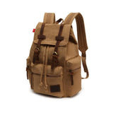 Vintage Canvas Hiking Backpack with Zipper Closure