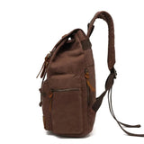 Vintage Canvas Hiking Backpack with Zipper Closure
