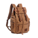 Vintage Canvas Hiking Backpack with Zipper Closure