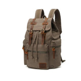 Vintage Canvas Hiking Backpack with Zipper Closure