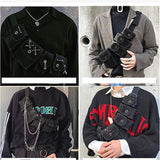 Hip Hop Chest Bag Unisex Streetwear Chest Rig Fanny Pack Multi-pocket