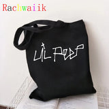 Hip Hop Lil Peep Canvas Bag Harajuku Shopper Tote Eco Shoulder Y2k