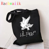 Hip Hop Lil Peep Canvas Bag Harajuku Shopper Tote Eco Shoulder Y2k