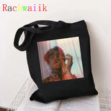 Hip Hop Lil Peep Canvas Bag Harajuku Shopper Tote Eco Shoulder Y2k