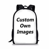 Hip Hop Notebook Backpacks Students School Bags Animal Denim Pocket Cat/Kitten 3