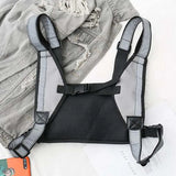 Hip Hop Tactical Vest Multifunction Chest Bag Reflective Shoulder Strap Nylon