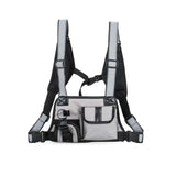 Hip Hop Tactical Vest Multifunction Chest Bag Reflective Shoulder Strap Nylon