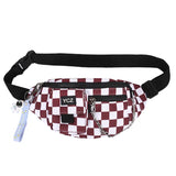 Hip-hop Couple Chest Bag Female Nylon Waist Bags Plaid Women Fanny Pack Men