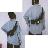 Hip hop Women Waist Bag Geometric Waist Pack Polyester Phone Pouch
