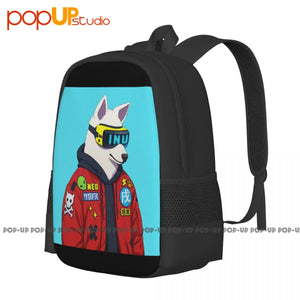 Hipster Shiba Inu Backpack Large Capacity Travel Art Print Shopping Bag