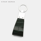 Hiram Beron Men's Leather Key Holder Croco Pattern