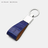 Hiram Beron Men's Leather Key Holder Croco Pattern
