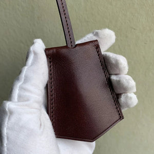Hiram Beron Monogram Italian Leather Key Bell with Ring