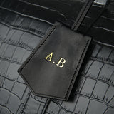 Hiram Beron Monogram Italian Leather Key Bell with Ring