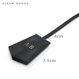Hiram Beron Monogram Italian Leather Key Bell with Ring