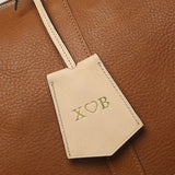 Hiram Beron Monogram Italian Leather Key Bell with Ring