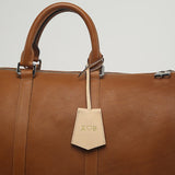 Hiram Beron Monogram Italian Leather Key Bell with Ring