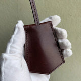 Hiram Beron Monogram Italian Leather Key Bell with Ring