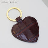 Hiram Beron Heart Shape Leather Key Holder Women Gift