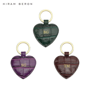 Hiram Beron Heart Shape Leather Key Holder Women Gift