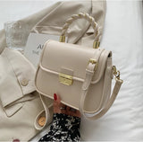 Square Tote Bag PU Leather Women's Handbag