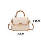 Square Tote Bag PU Leather Women's Handbag