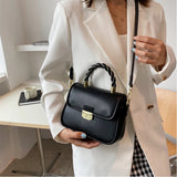 Square Tote Bag PU Leather Women's Handbag