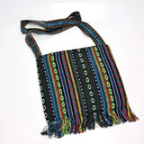 Hmong Vintage Ethnic Shoulder Bag Embroidery Tassel Tote Messenger Bags