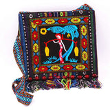 Hmong Vintage Ethnic Shoulder Bag Embroidery Boho Hippie Tassel Tote