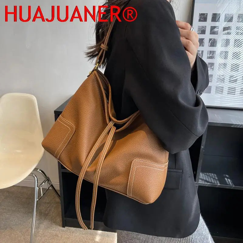 Vintage Leather Hobo Shoulder Crossbody Bag Purse