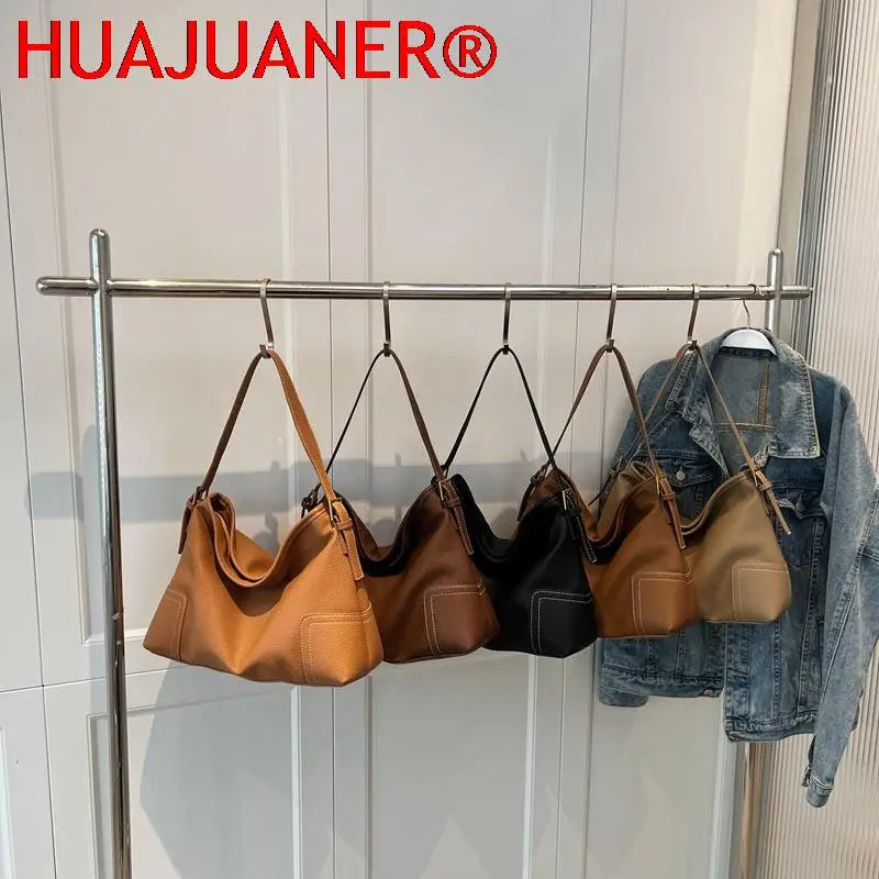 Vintage Leather Hobo Shoulder Crossbody Bag Purse