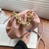 Hobos Crossbody Bag PU Leather Women's Handbag Shoulder Cloudy Bag