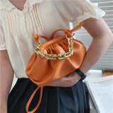 Hobos Crossbody Bag PU Leather Women's Handbag Shoulder Cloudy Bag
