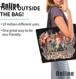 Hocus Pocus Tote Bag Halloween Handbags Heavy Duty Shopping Grocery