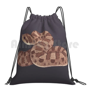 Hognose Snake Backpack Drawstring Gym Bag Waterproof Reptile Animal Pet