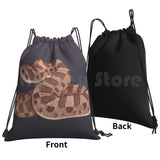 Hognose Snake Backpack Drawstring Gym Bag Waterproof Reptile Animal Pet