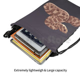 Hognose Snake Backpack Drawstring Gym Bag Waterproof Reptile Animal Pet