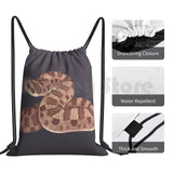 Hognose Snake Backpack Drawstring Gym Bag Waterproof Reptile Animal Pet
