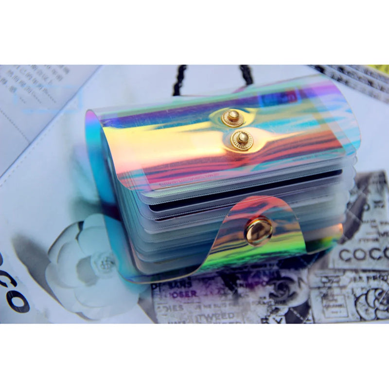 Holographic ID Organizer Bag with Card Sleeves