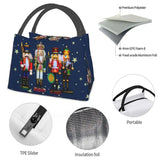 Christmas Nutcracker Insulated Lunch Bag Toy Soldier Thermal Cooler