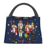 Christmas Nutcracker Insulated Lunch Bag Toy Soldier Thermal Cooler