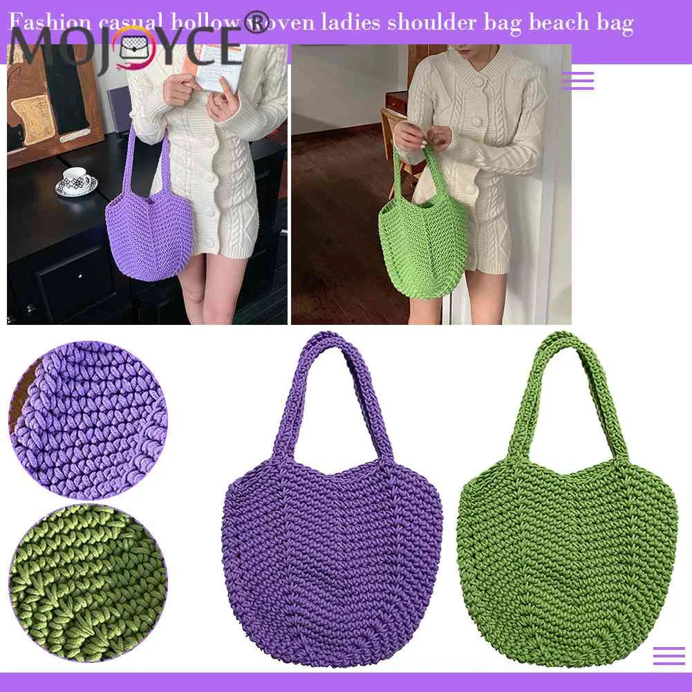Hollow Beach Handbags Female Soft Style Portable Storage Bag