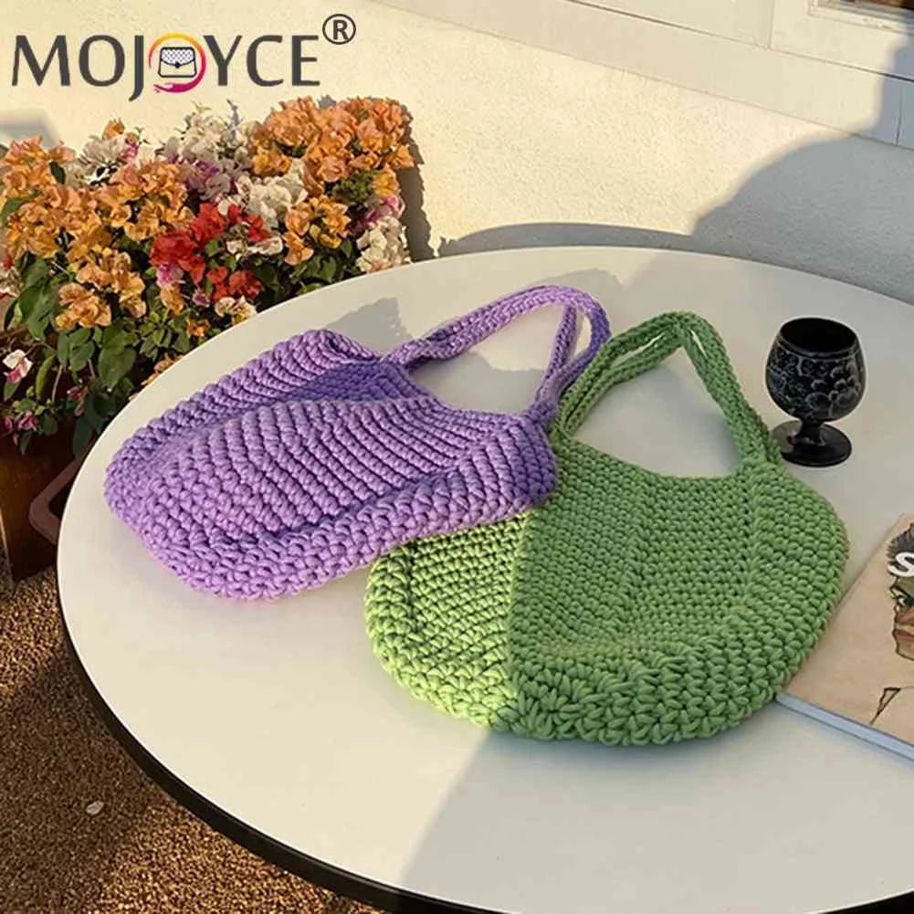 Hollow Beach Handbags Female Soft Style Portable Storage Bag